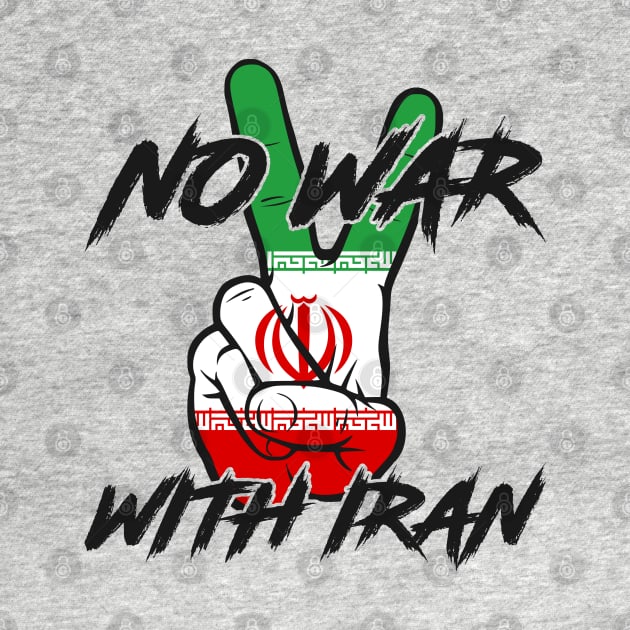 No War With Iran Peace Sign by erock